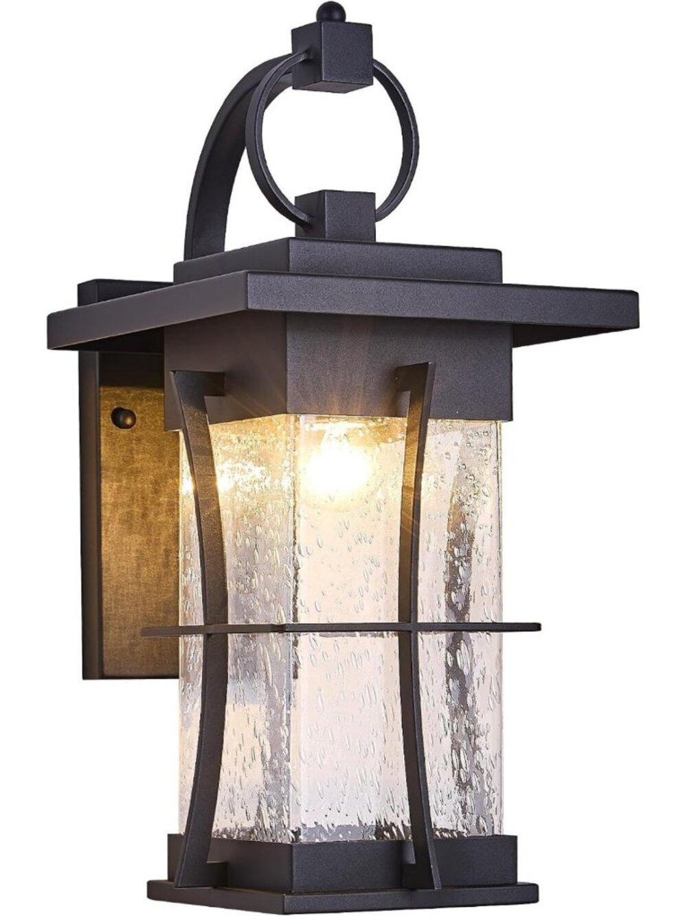 Extra Large 18" Outdoor Wall Sconce - Waterproof Black Lantern for Porch